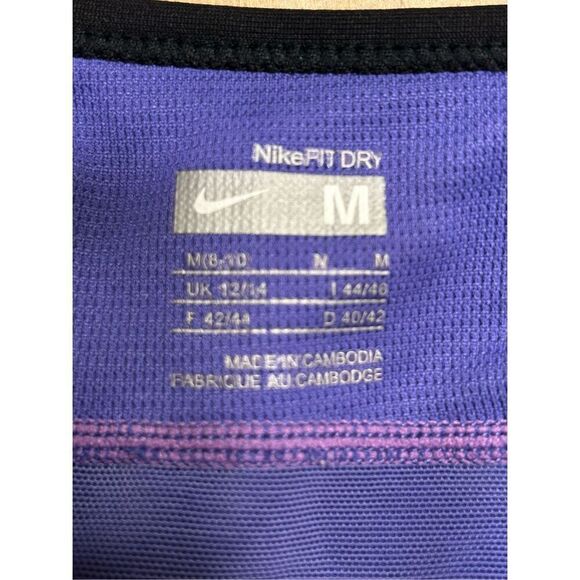 Nike Running Top Purple Size Medium Racerback Shelf Bra Spell Out Logo (0314) Re - Picture 4 of 6
